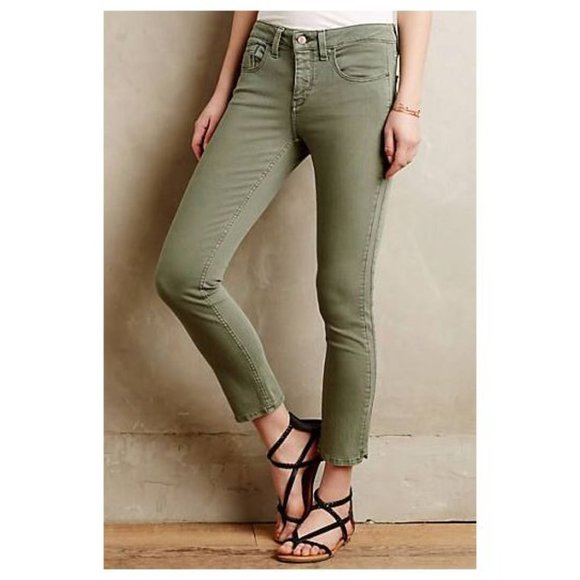 Anthropologie Denim - Anthropologie PILCRO Stet Cropped Ankle Jeans Olive sz 25 Women's